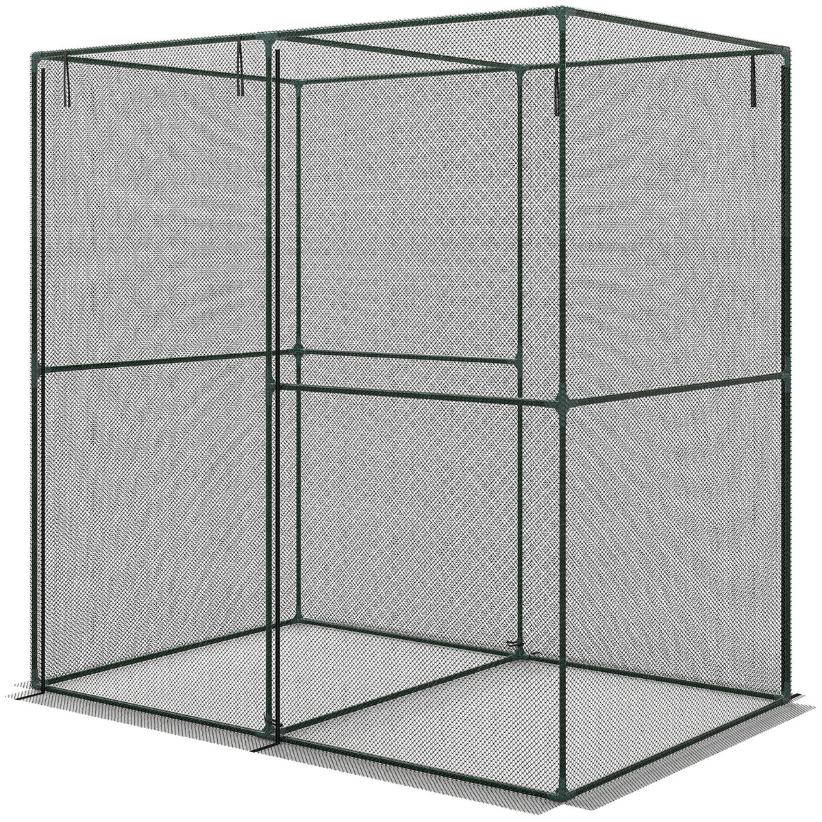 Outsunny 6' x 4' x 6' Crop Cage, Plant Protection Tent with Zippered Doors for Vegetable Garden, Backyard, Black