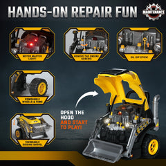 Qaba Truck Engine Toy, Kids Mechanic Repair Set with Spray, Lights, Sounds, Educational Excavator Gifts for 3-6 Years