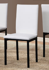 Citico 5-Piece Metal Dinette Set with Laminated Faux Marble Top, White