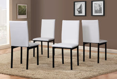 Citico 5-Piece Metal Dinette Set with Laminated Faux Marble Top, White