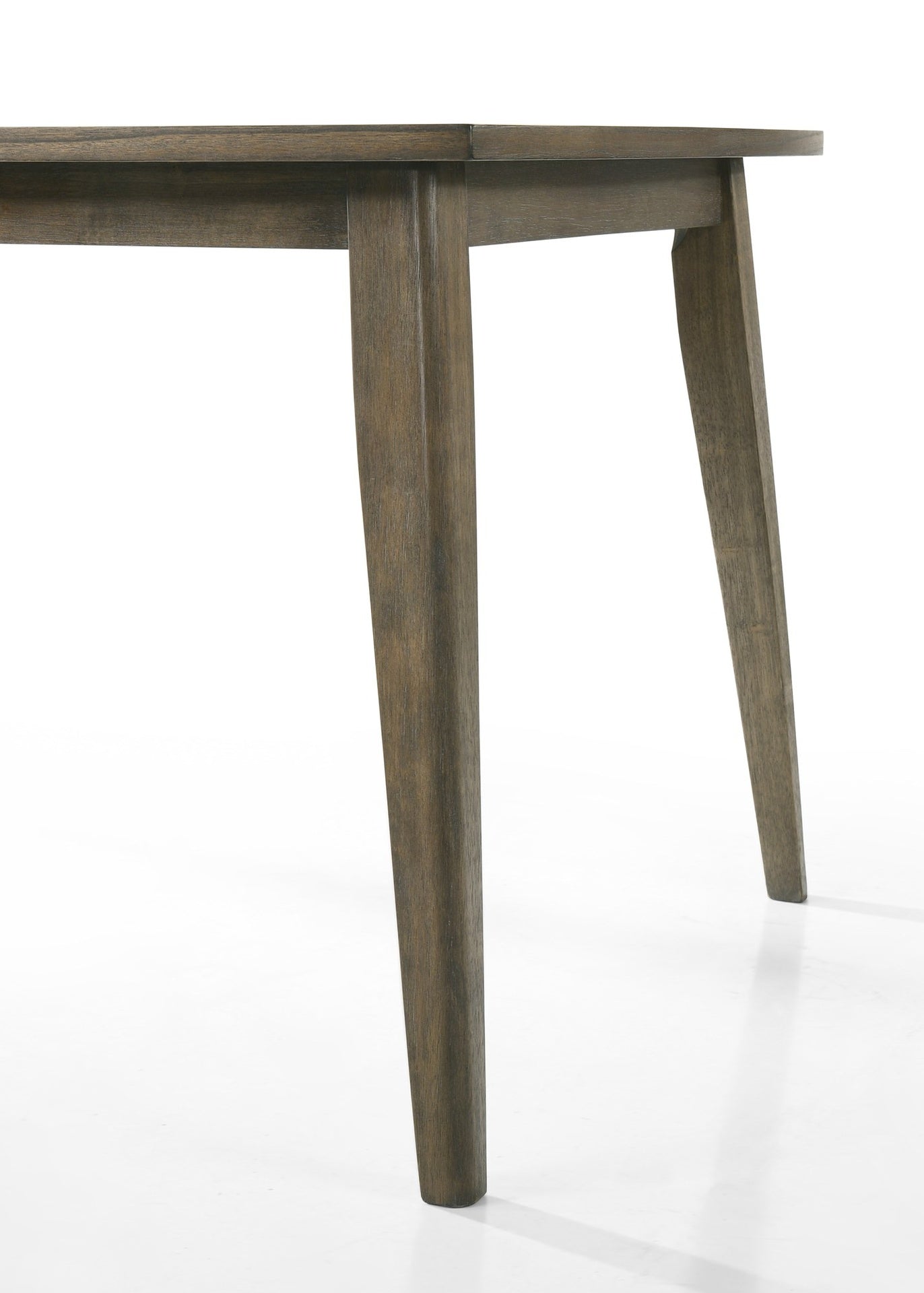 Bistro 88" Vintage Walnut 9 Piece Dining Table with Extension Leaf and Off White Fabric Dining Chairs