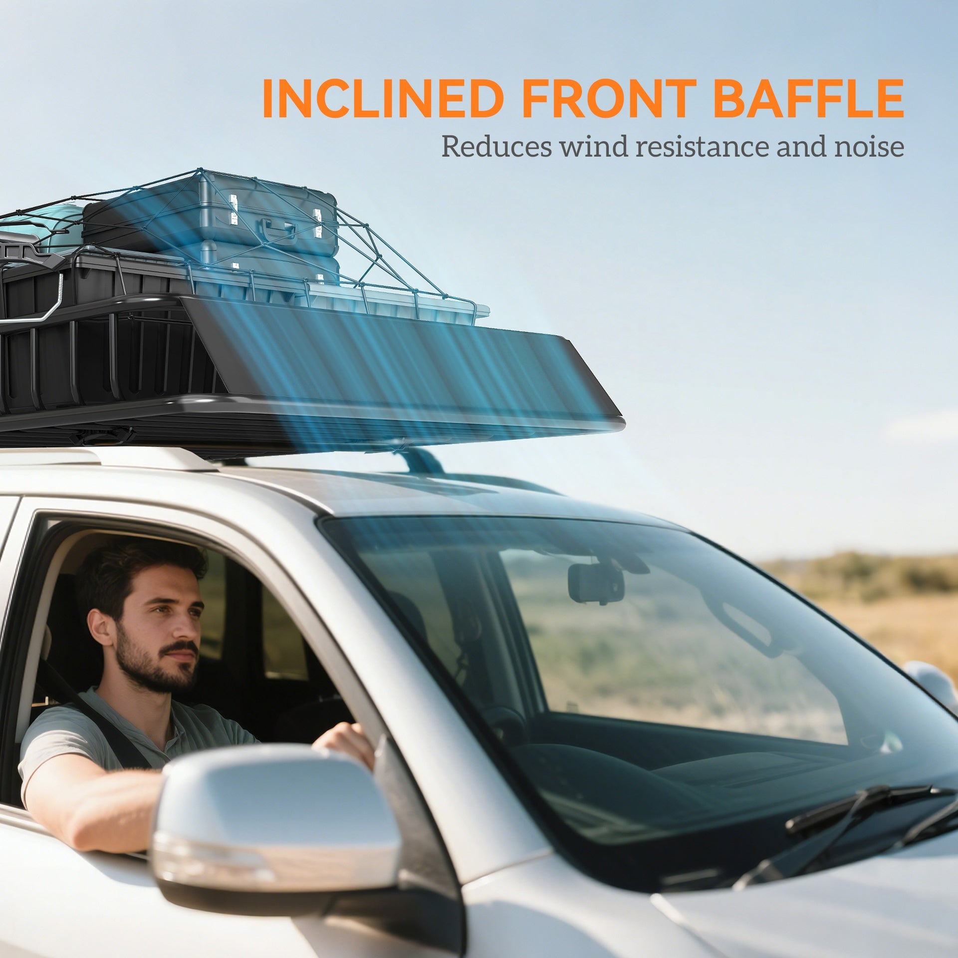 HOMCOM Car Roof Rack Basket, 63.8" x 39" x 6.3" Adjustable Cargo Basket for Cars, SUVs, Vans and RVs, 220 lbs Capacity, Black