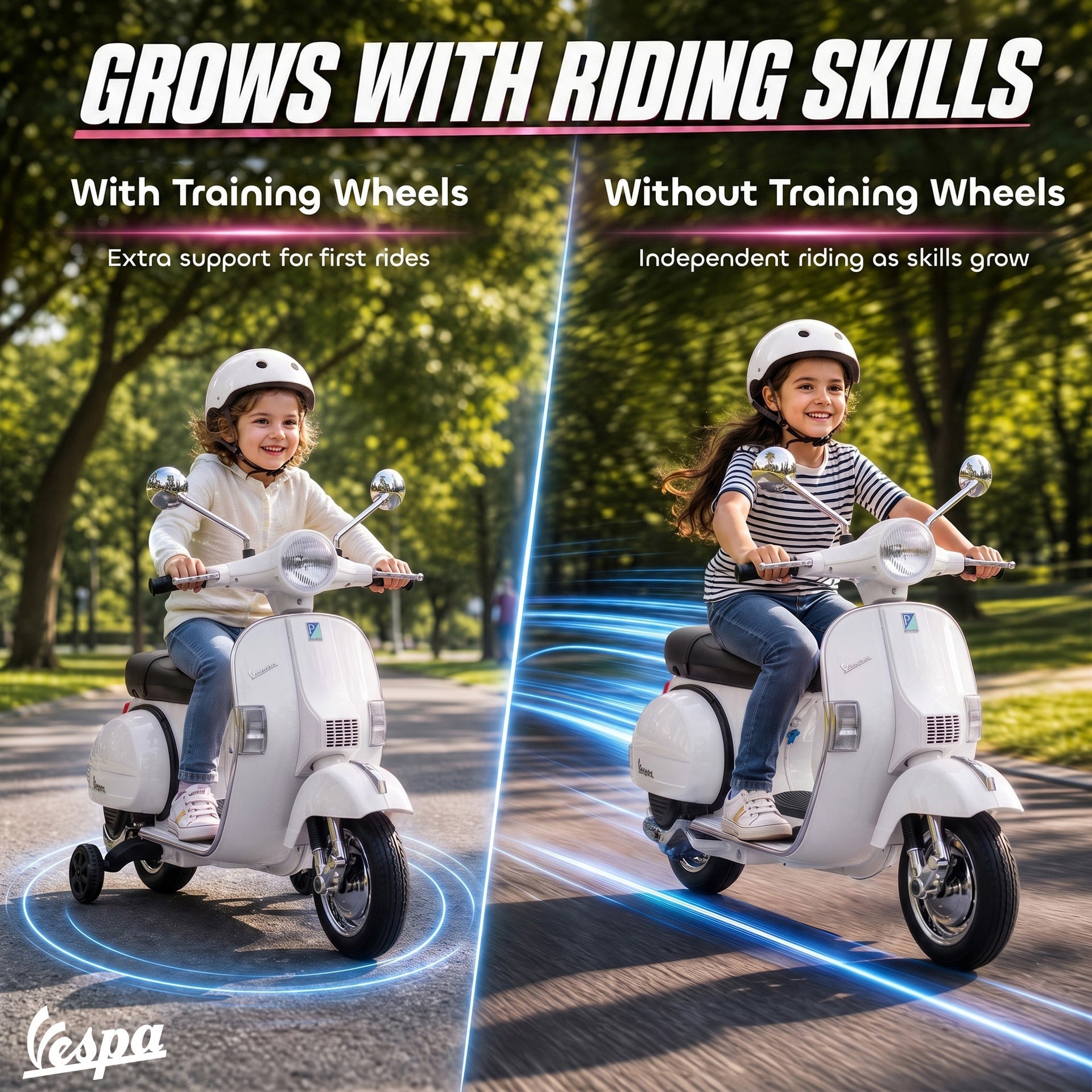 Qaba 12V Kid Motorcycle, Electric Motorbike with Training Wheels, Rear Suspension, Steering Limitation for 3-6 Years, White