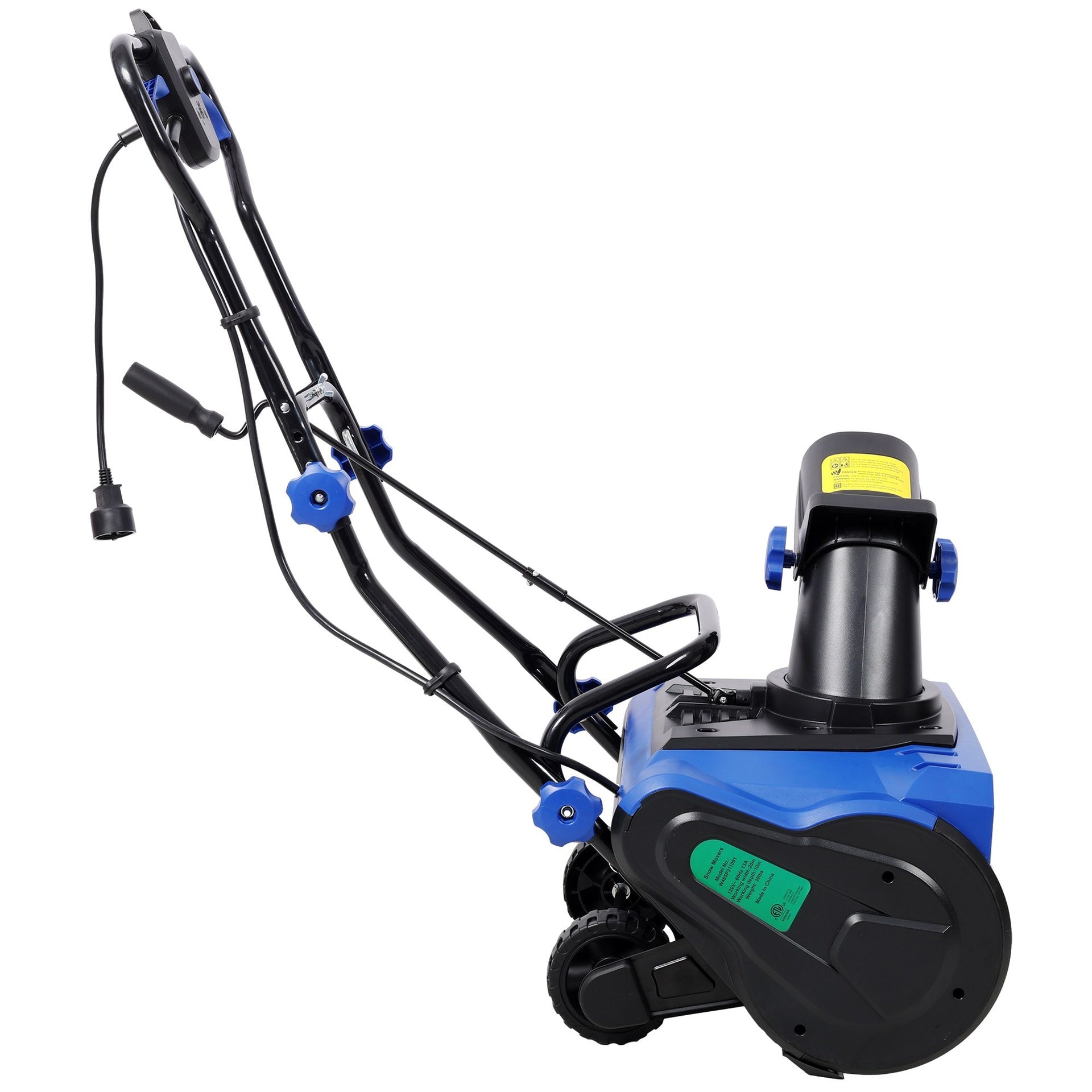 20inch Corded Electric Snow Thrower,120V/60HZ,15 Amp Motor,30FT Throwing Distance,ETL Certificate
