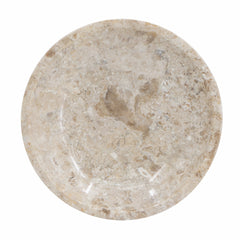 6x6x1.5" Round Marble Decorative Bowl, Cream