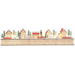 HOMCOM Christmas Advent Calendar with 24 Countdown Drawers and LED Lights, Wood-Effect Advent Calendar, Battery Operated