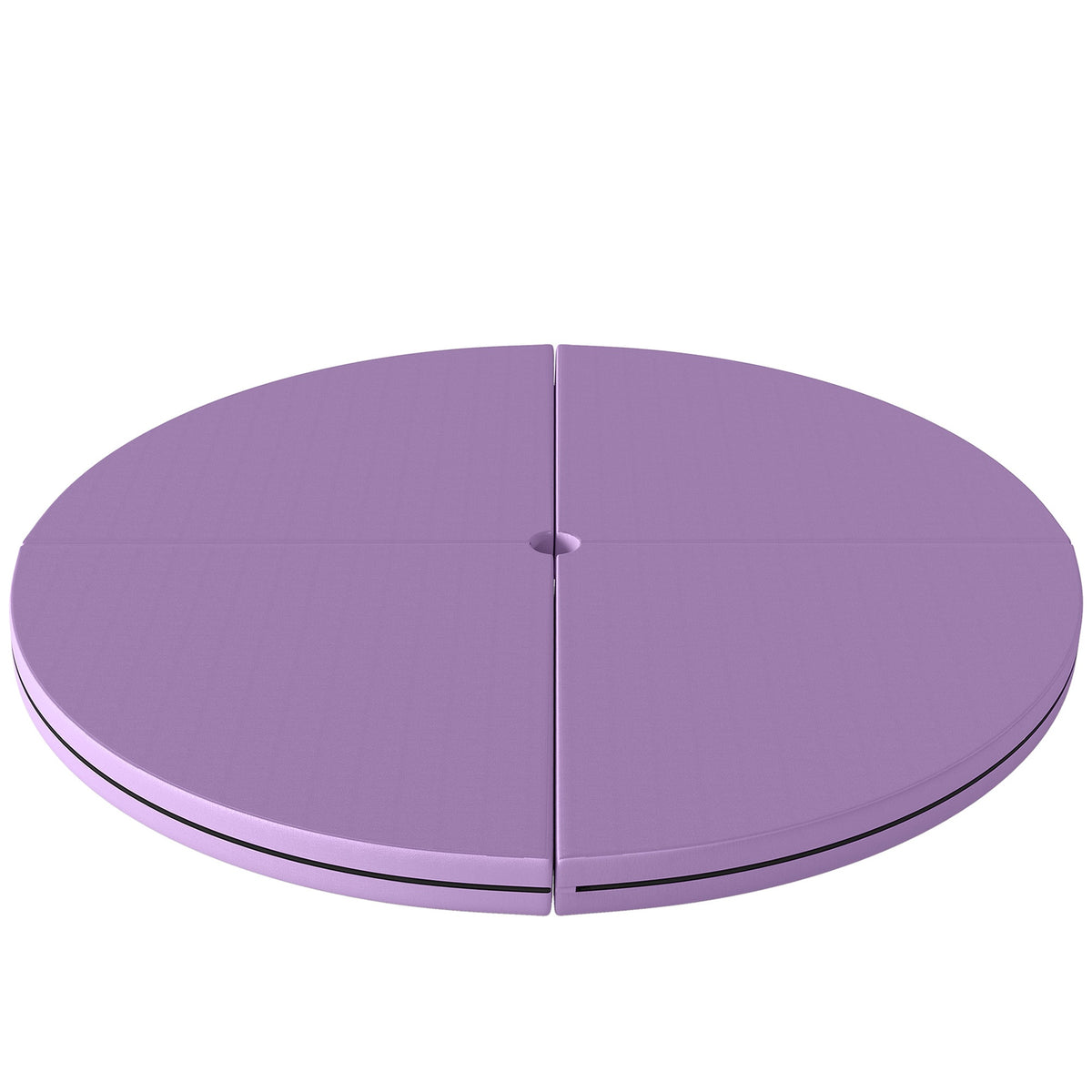 Soozier Pole Dance Mat, 2"T x 5'W Folding Pole Crash Mat for Home, Lightweight and Foldable, Light Purple