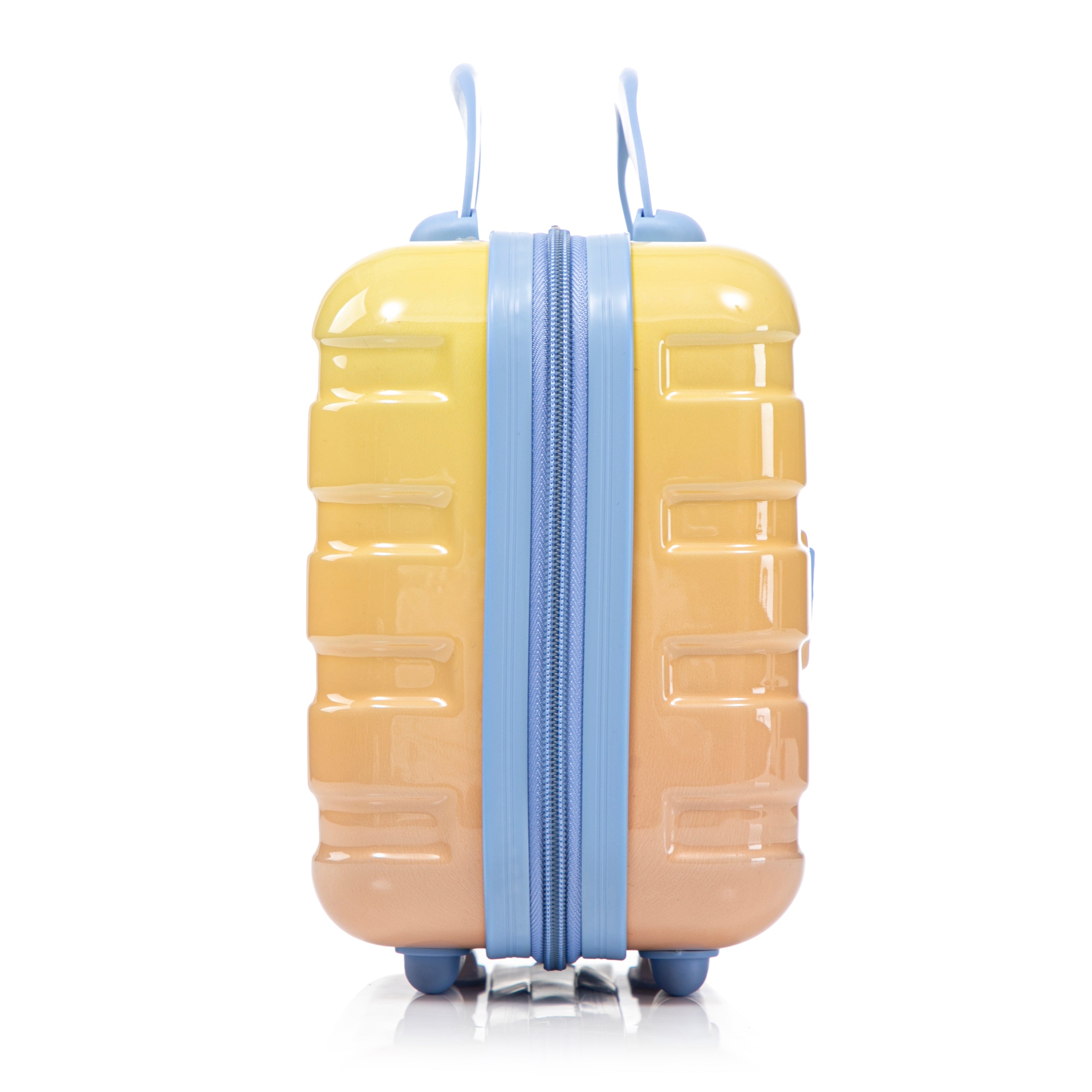 20" Carry-On Suitcase + 14" Cosmetic Case Set (PC Hard Shell, Gradient Blue/Yellow)