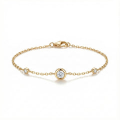 Radiant Light 18K Yellow Gold Lab-Grown Diamond Bracelet