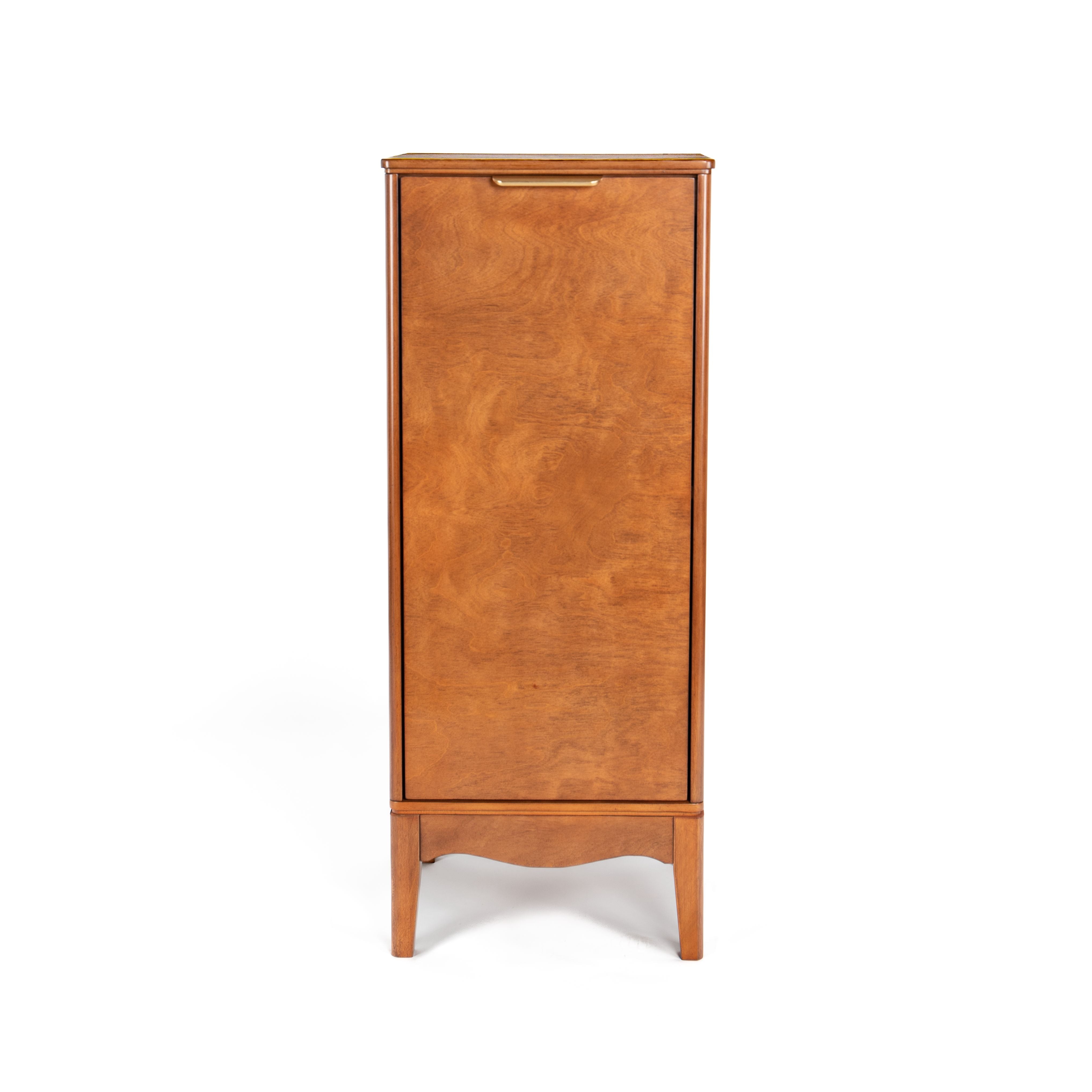 Modern Bathroom Floor Cabinet &Linen cabinet, Narrow Slim Small Storage Cabinet, Antique Brass(14.5"×12.6"×35.7")