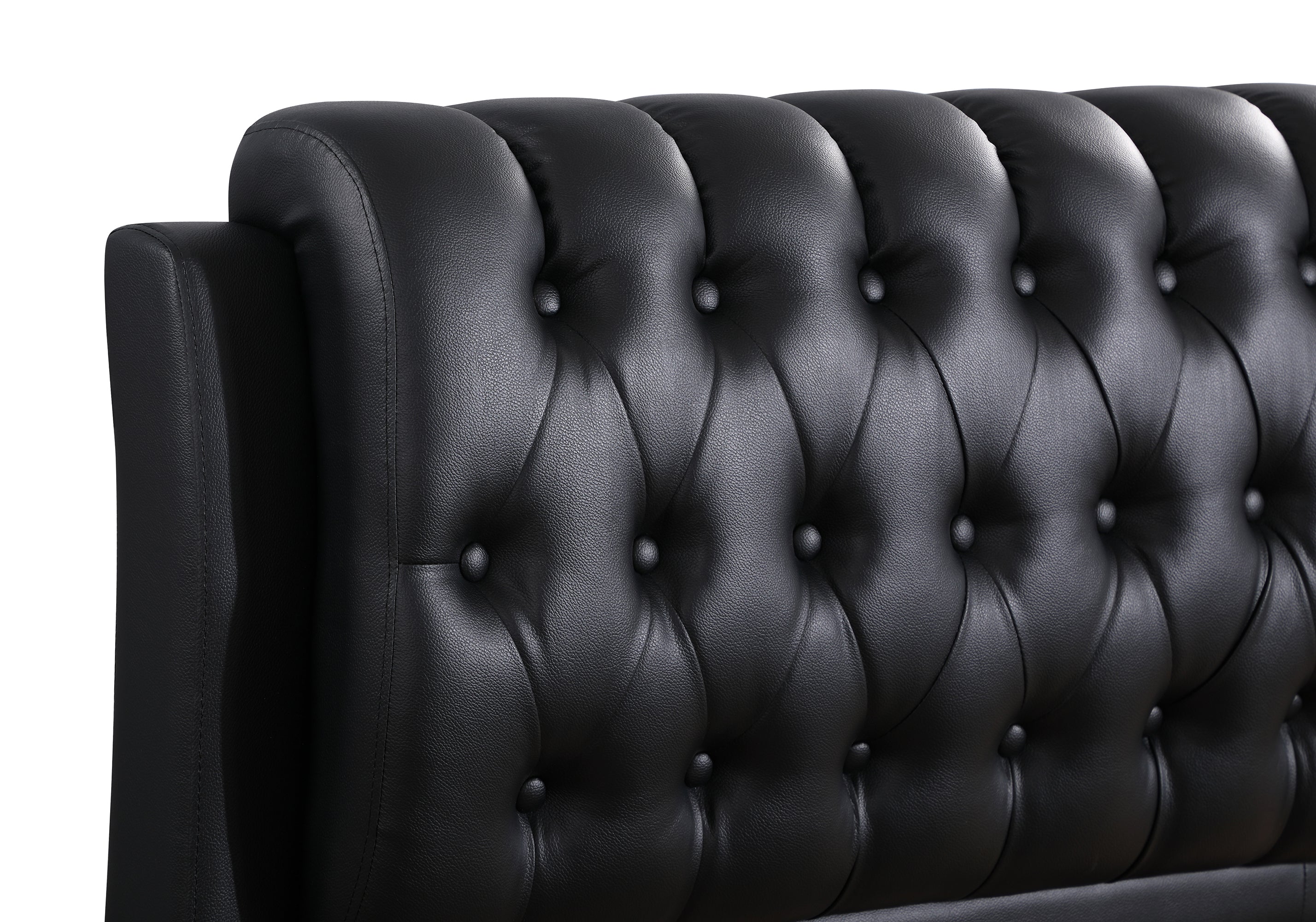 Stylish Contemporary Twin Bed In Bold Black