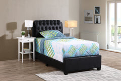 Stylish Contemporary Twin Bed In Bold Black