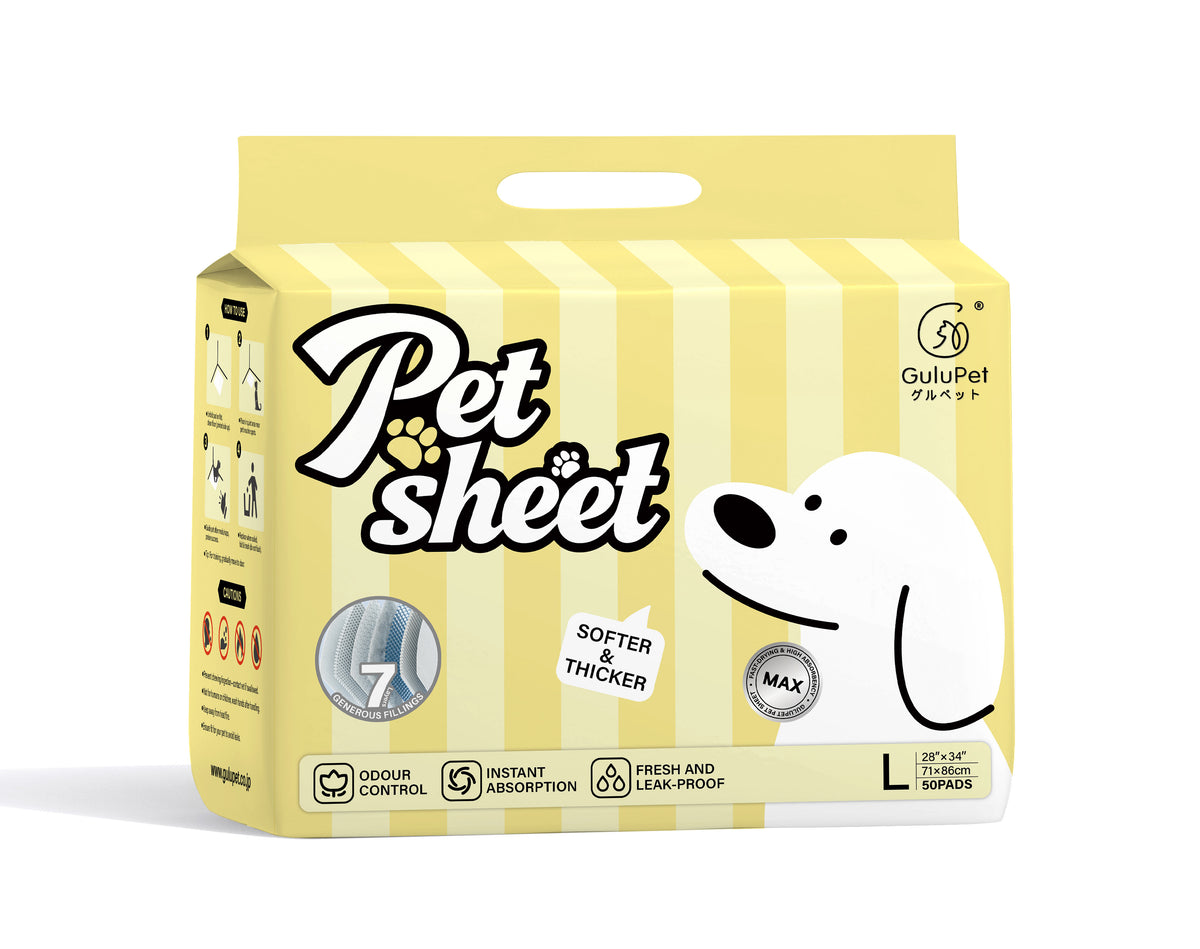 GuluPet - Premium Thickened Pet Training Pads 7 Layers | Large 28×34 in