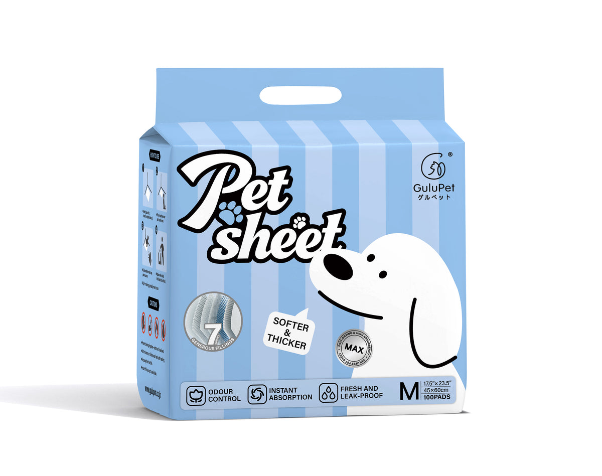 GuluPet - Premium Thickened Pet Training Pads 7 Layers | Medium 17.5x 23.5 in