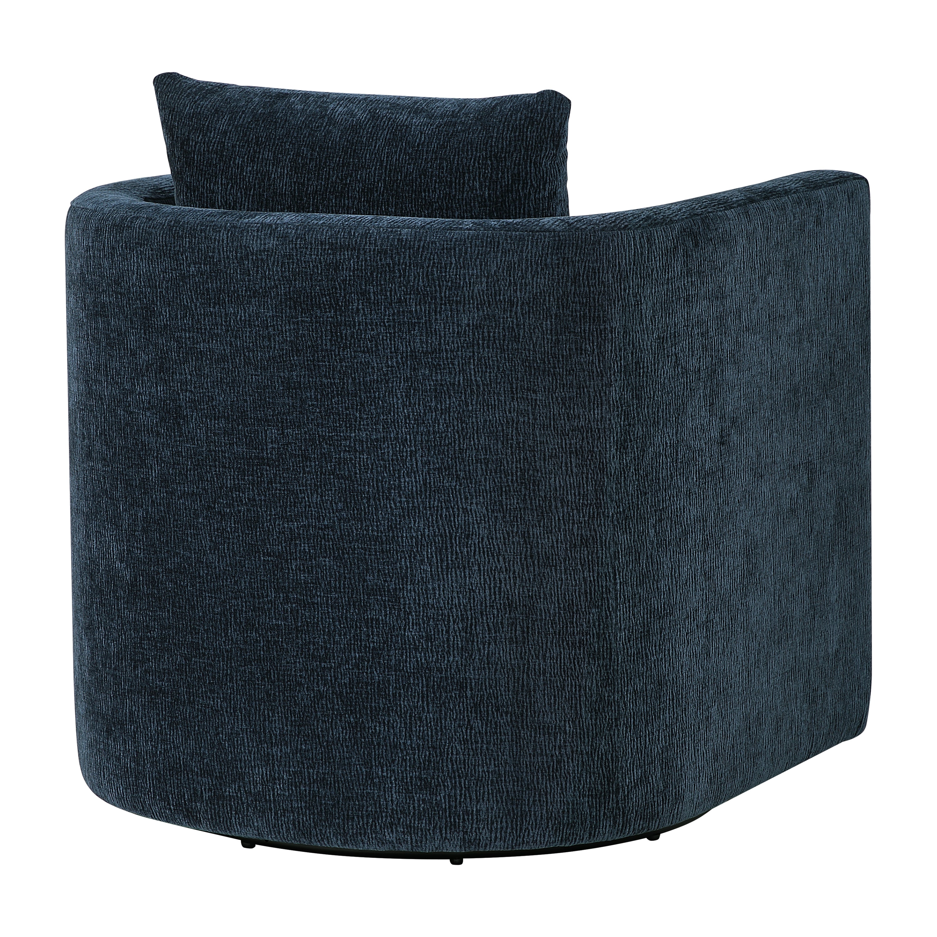 Sutton Navy Blue Swivel Barrel Chair
