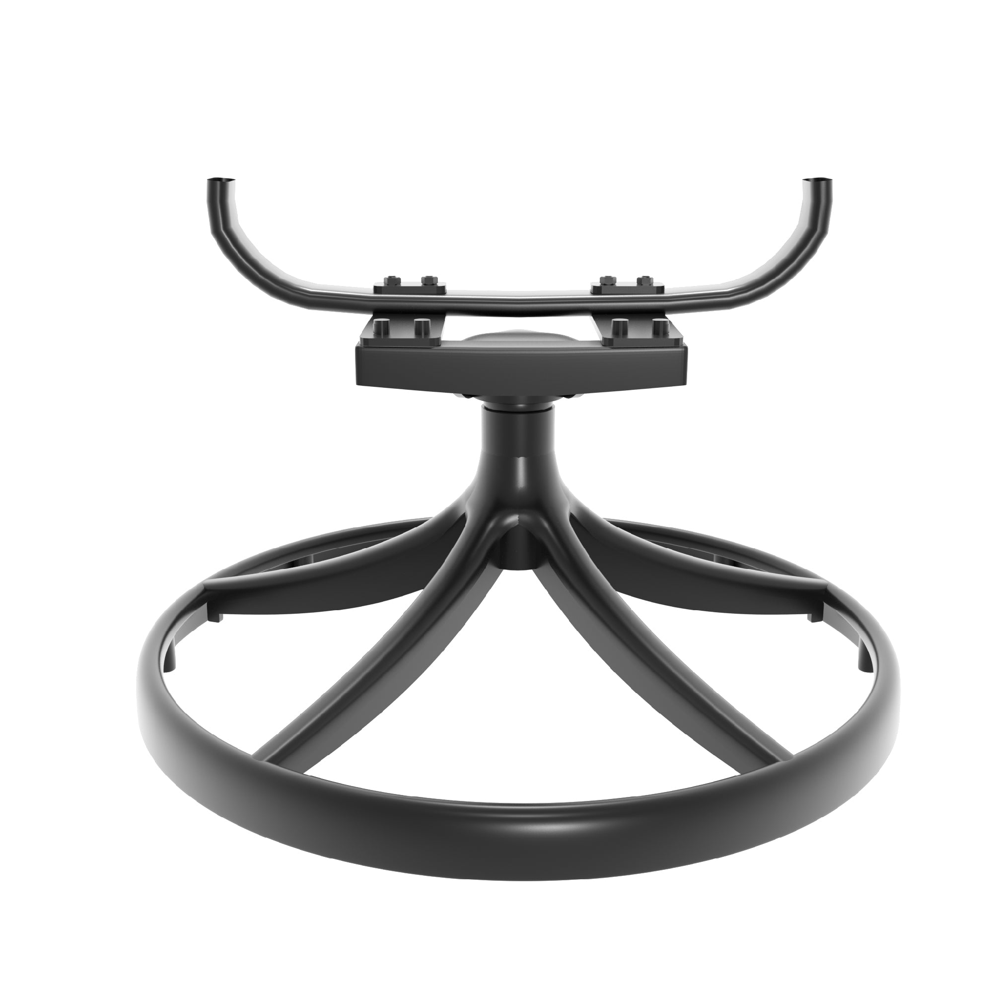 5-Piece All-Weather Cast Aluminum Dining Set, Include 4 Swivel Chairs and 39.37" Round Table With Black Frame (same sku: W1710S00438 )