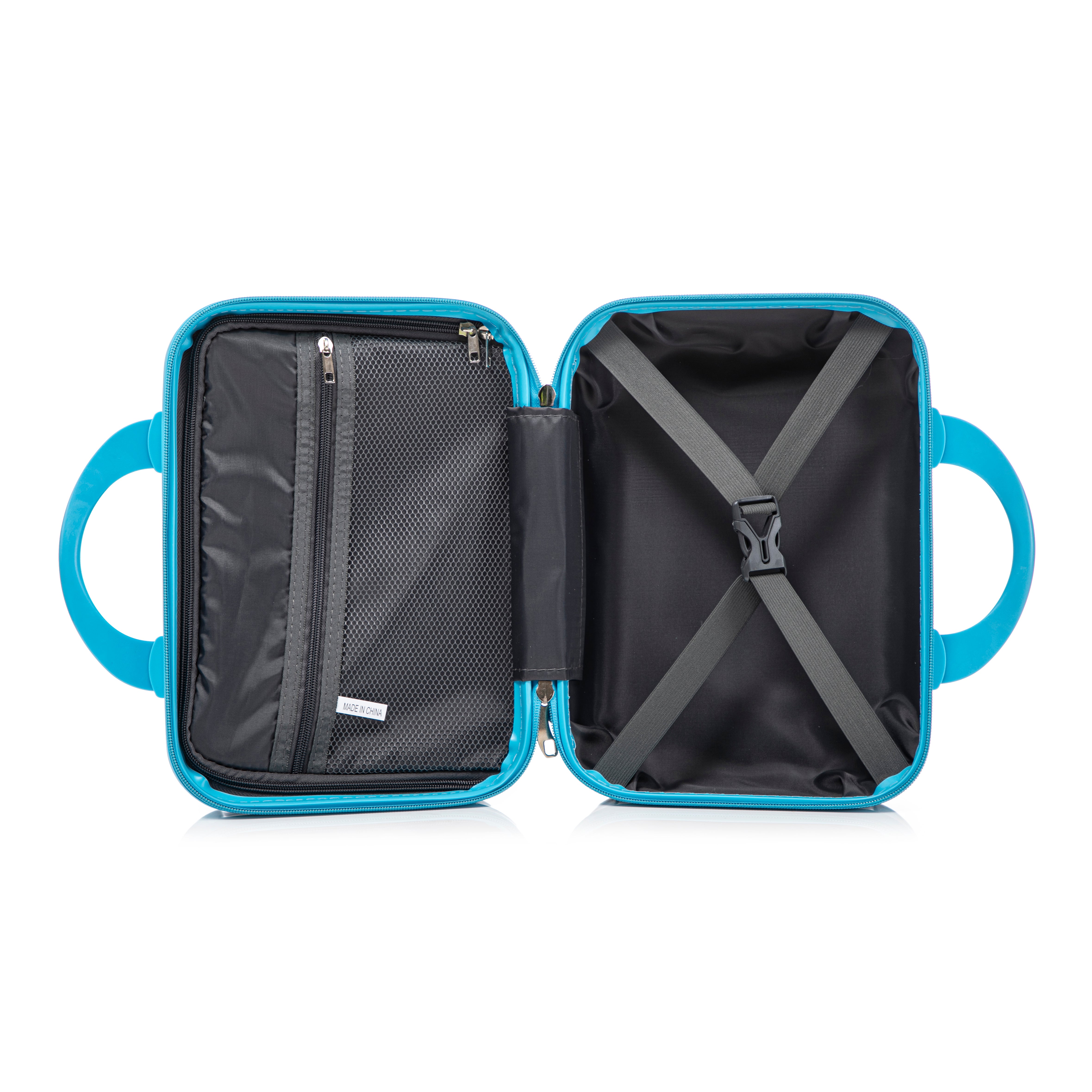 20" Carry-On Suitcase + 14" Cosmetic Case Set (PC Hard Shell, Gradient Navy/Light Blue)