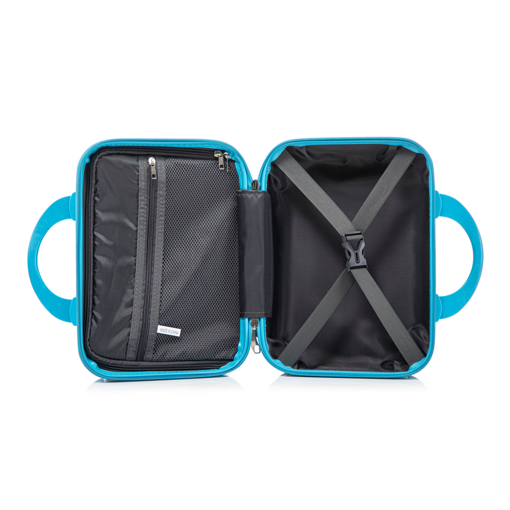 20" Carry-On Suitcase + 14" Cosmetic Case Set (PC Hard Shell, Gradient Navy/Light Blue)