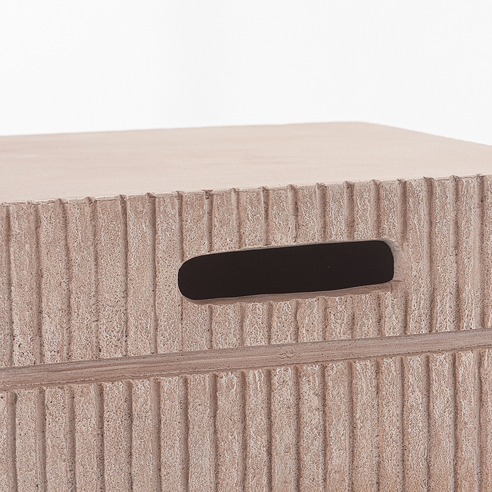 16.15x20 inch MGO Tank Holder/Side Table, Natural Travertine