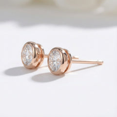 Twin Stars Brilliance 18K Yellow Gold Lab-Grown Diamond Stud Earrings