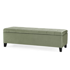 Storage Ottoman,Rectangular Ottoman Bench,Upholstered Storage Bench,Foot Rest for Living Room, Entryway and Bedroom,