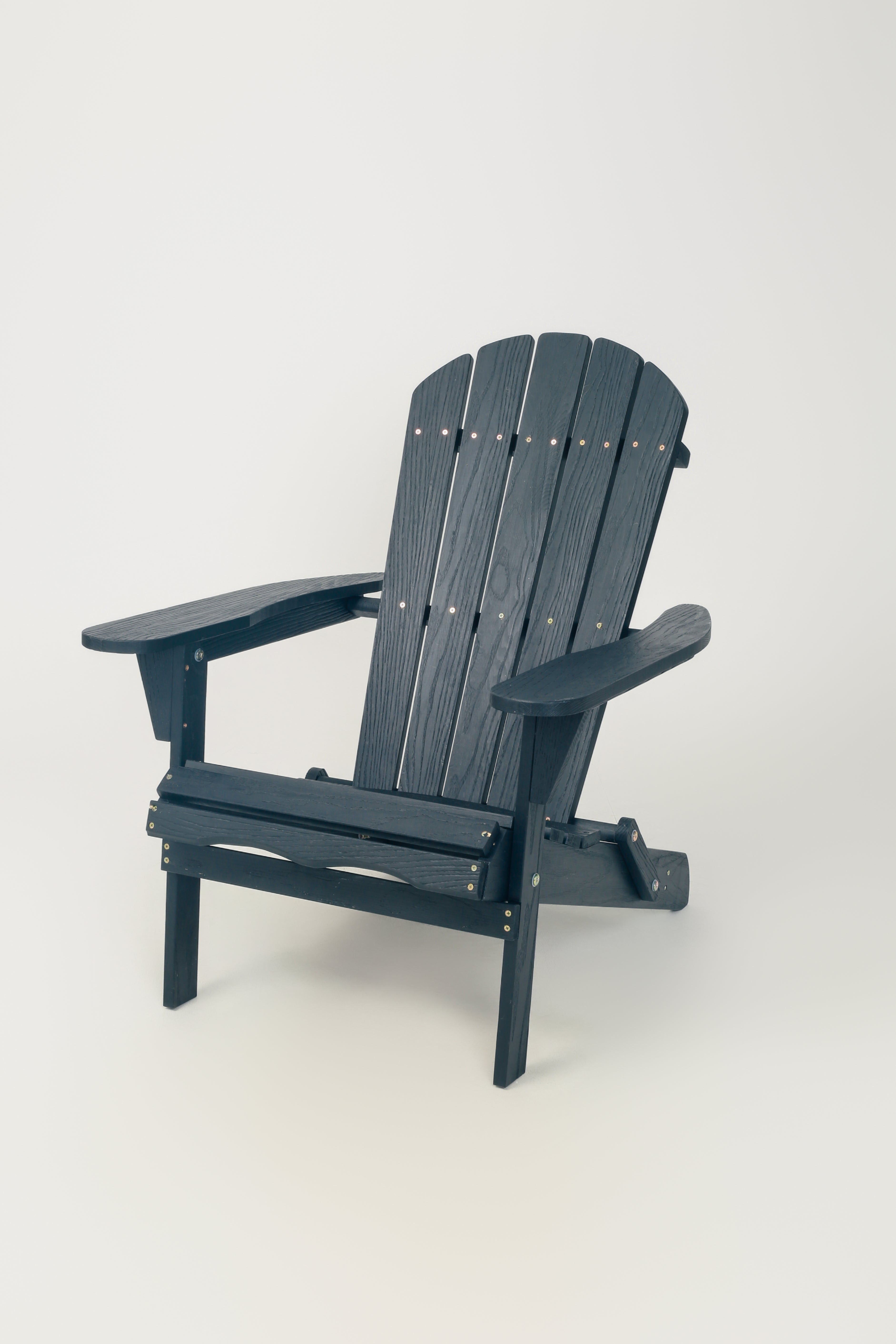 Wood Lounge Patio Chair for Garden Outdoor Wooden Folding Embossed Adirondack Chair Solid Cedar Wood Lounge Patio Chair with Wood Grain
