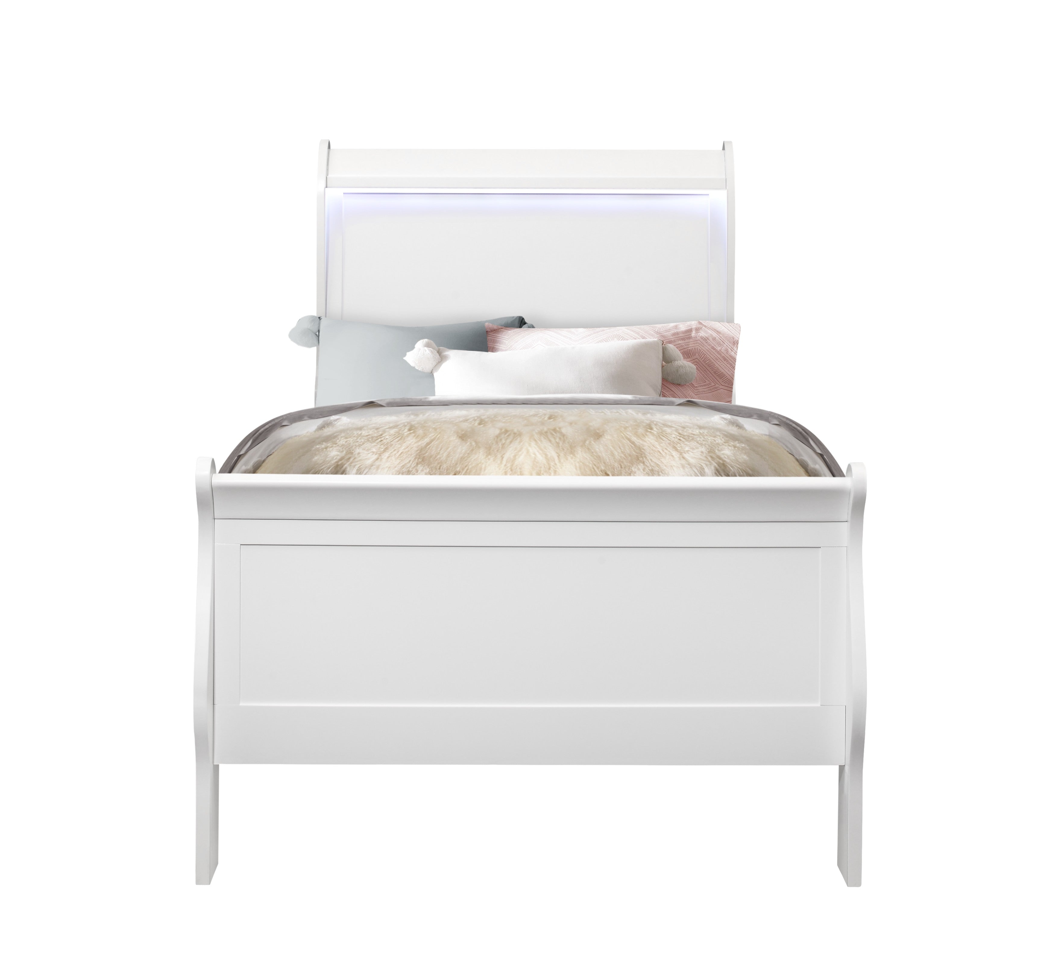 CHARLSTON White Twin Bed