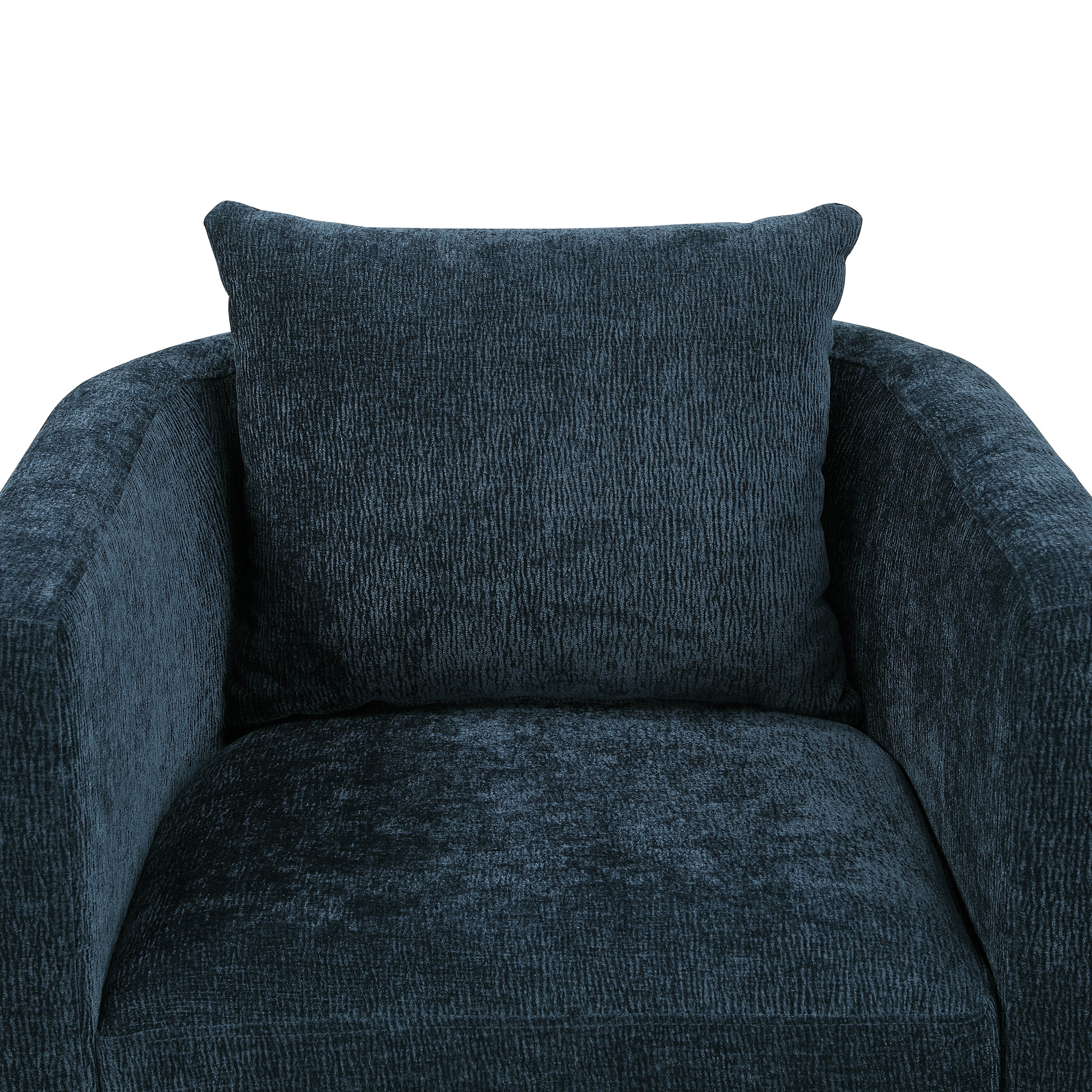 Sutton Navy Blue Swivel Barrel Chair