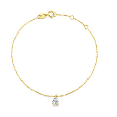 Pear Radiance PT950 Platinum Lab-Grown Diamond Bracelet