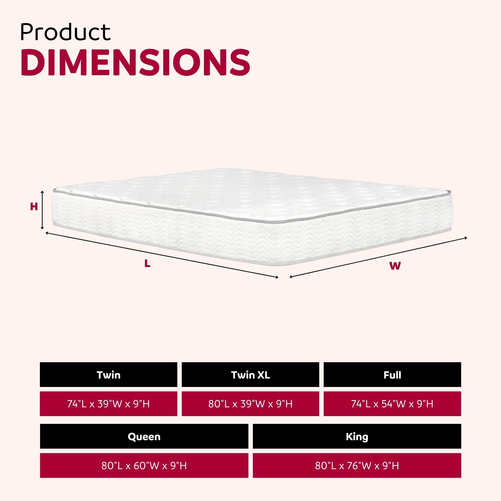 Premium 9 in. Medium Pocket Spring Mattress - Cal King, White