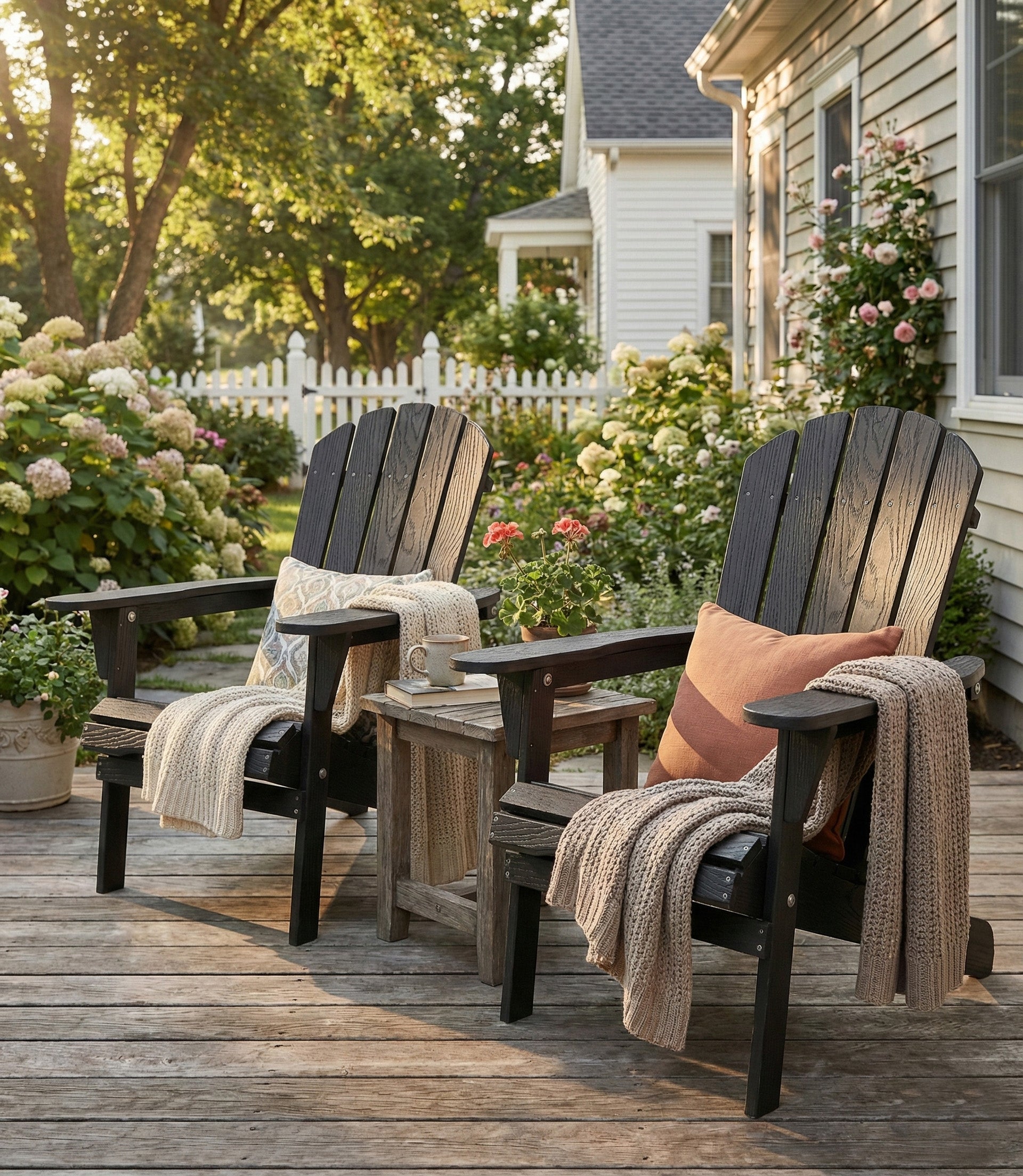 Wood Lounge Patio Chair for Garden Outdoor Wooden Folding Embossed Adirondack Chair Solid Cedar Wood Lounge Patio Chair with Wood Grain