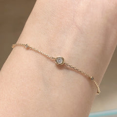 Radiant Light 18K Yellow Gold Lab-Grown Diamond Bracelet