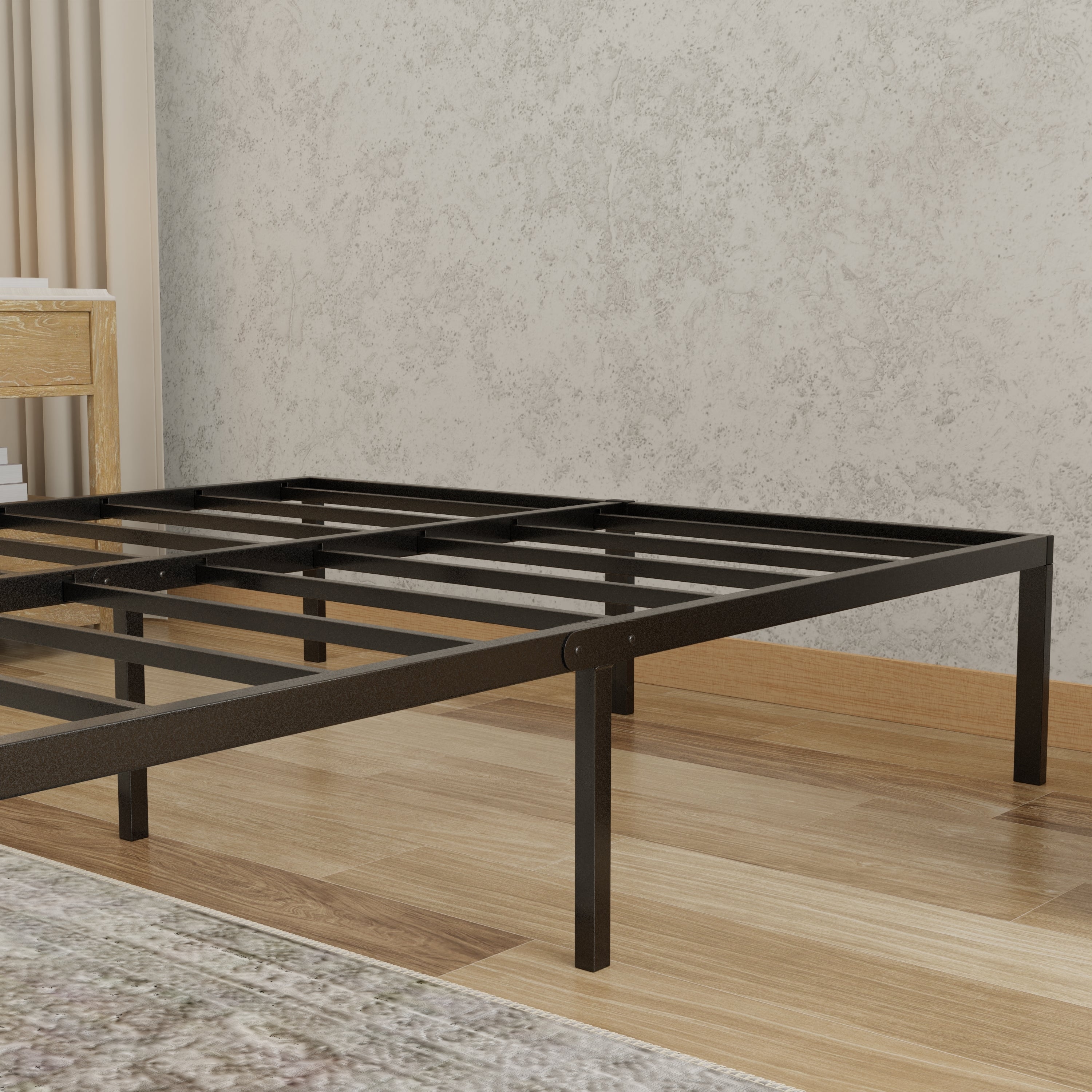 Modern Full Steel Black Platform Foundation