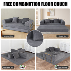 2-in-1 Foldable Sofa Bed (75")