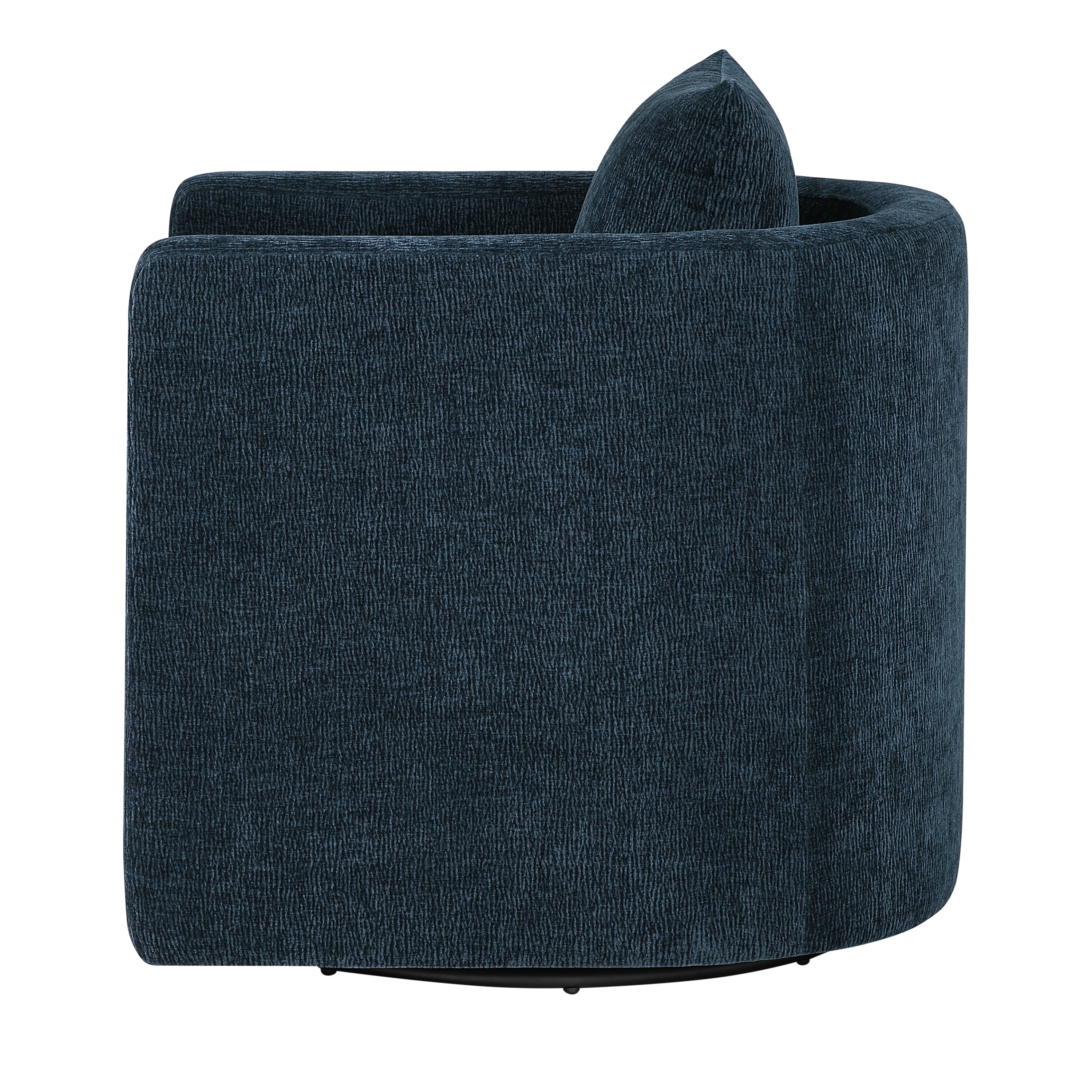 Sutton Navy Blue Swivel Barrel Chair