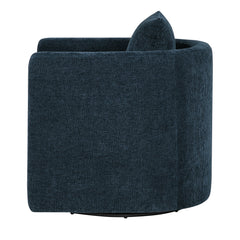 Sutton Navy Blue Swivel Barrel Chair