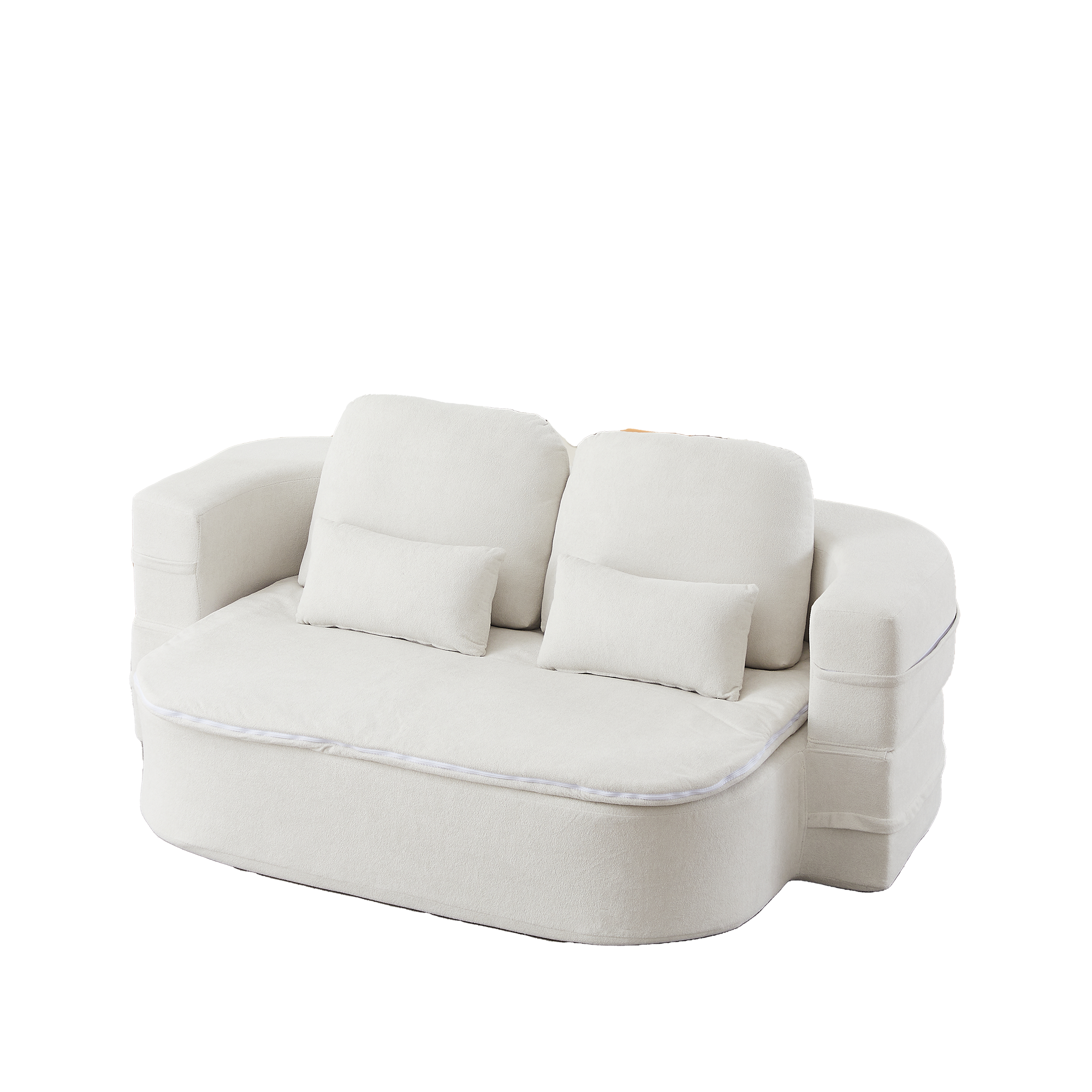 75''2-in-1 Foldable Sofa,Convertible Sleeper Foam Sofa Bed with Multi Functional Blanket, Chenille Floor folding sofa bed,  Floor Sofa Lounge Sofa for Living Room Bedroom Lounge Studio