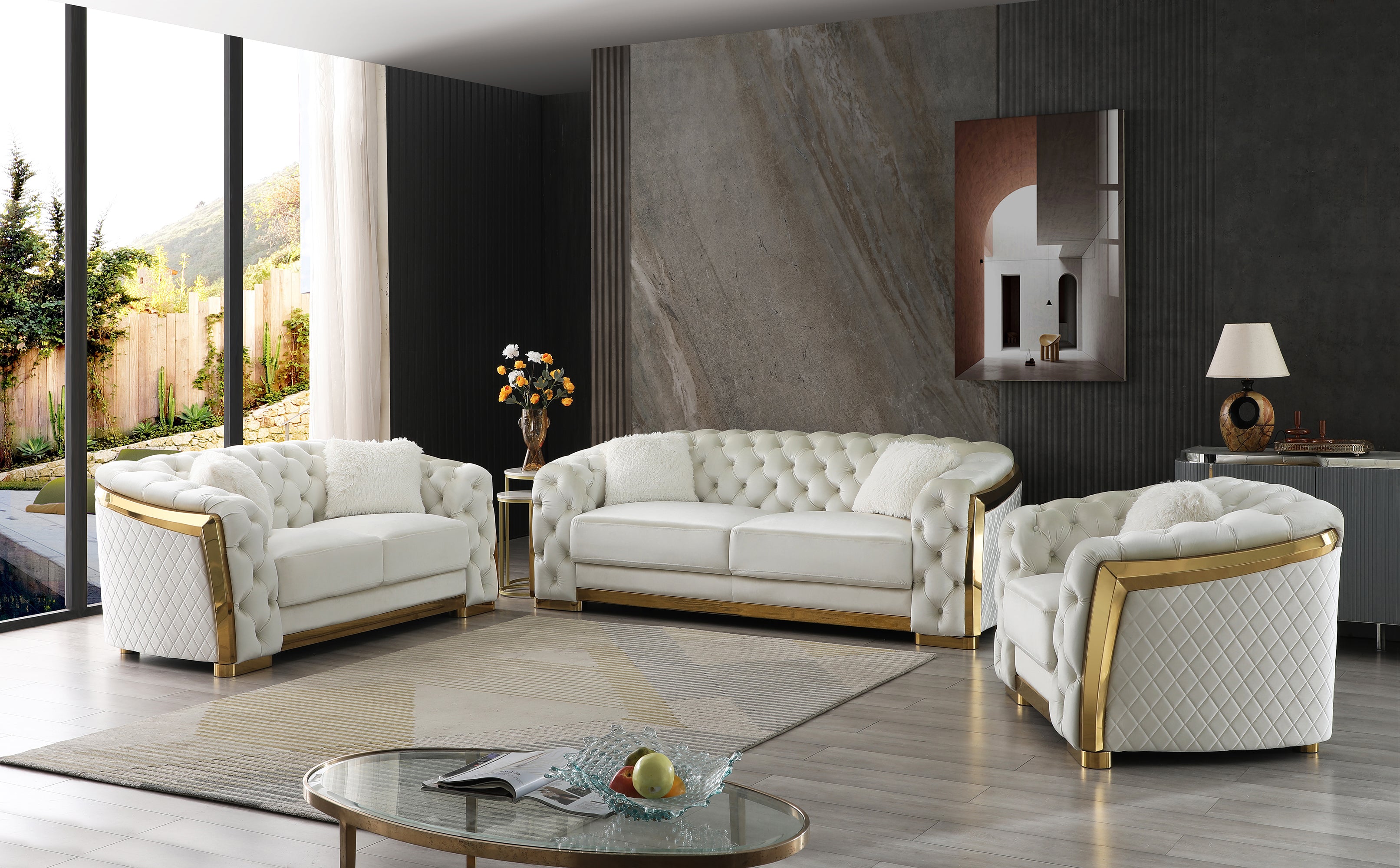 Lexi G0597A-S Sofa , IVORY