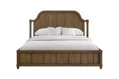 King Planked Panel Bed - Almond