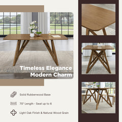 Avery 5-Piece Dining Set, Tripod-Cross Dining Table with 4 Stylish Chairs