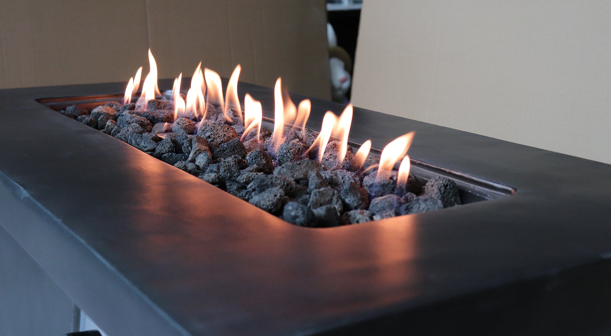 24'' H Concrete Propane/Natural Gas Outdoor Fire Pit Table
