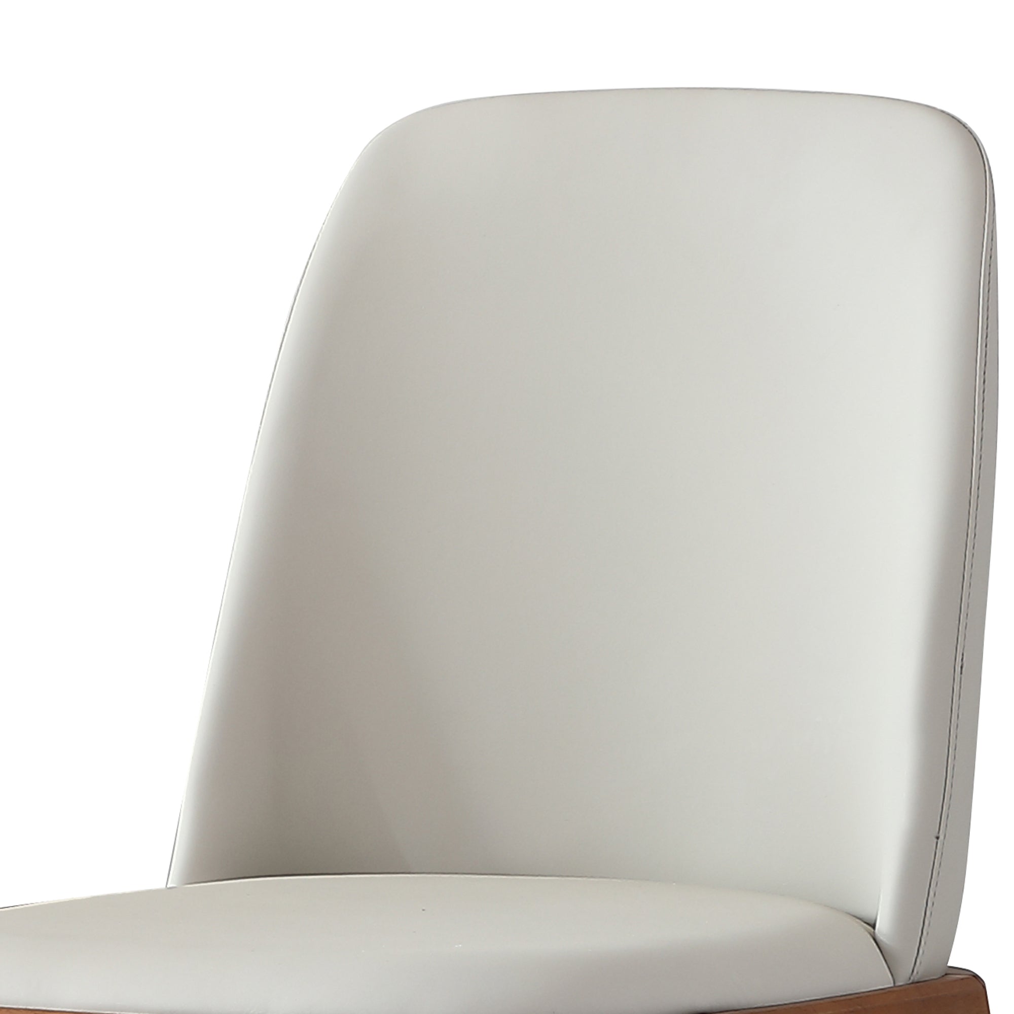 Dining Chairs Set of 2, Modern PU Leather Dining wooden Legs for Living Kitchen Dining Room gray (Set of 2)