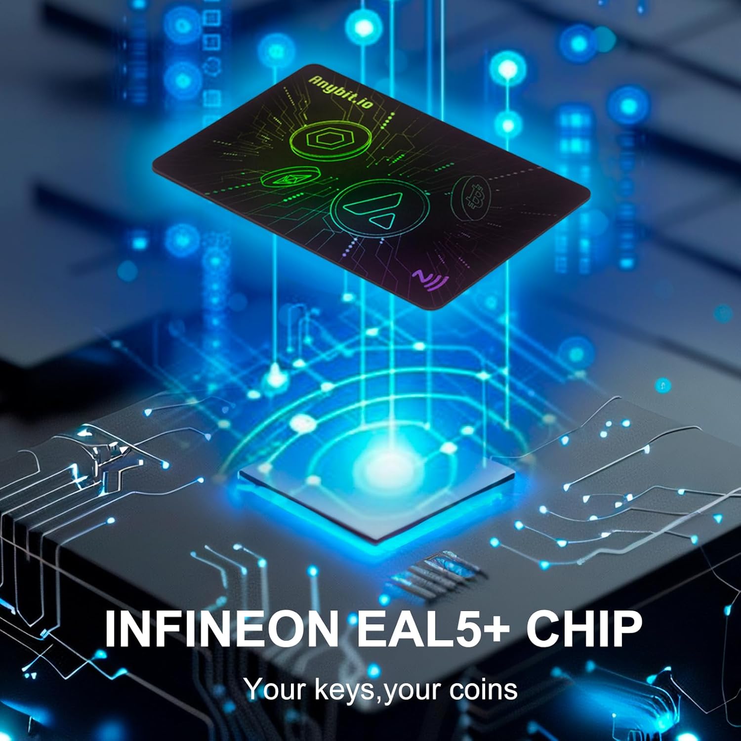 NFC Crypto Cold Wallet Card – Secure Element, Waterproof, Multi-Currency