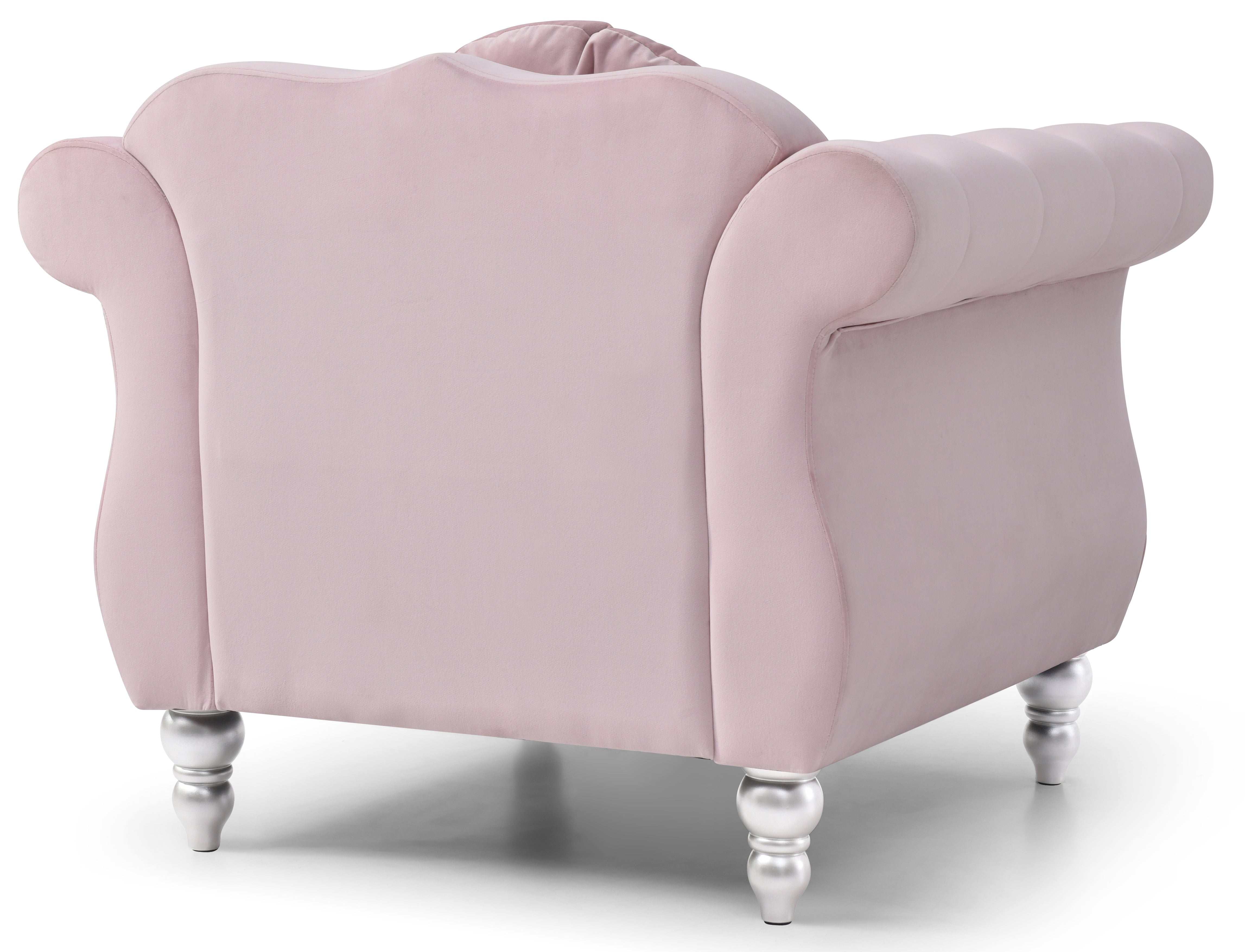 Chic Transitional Pink Accent Chair