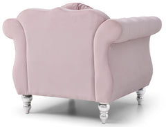 Chic Transitional Pink Accent Chair