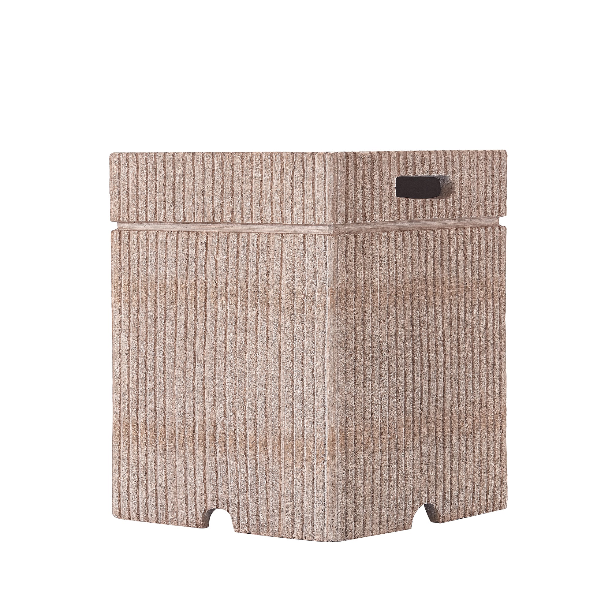 16.15x20 inch MGO Tank Holder/Side Table, Natural Travertine