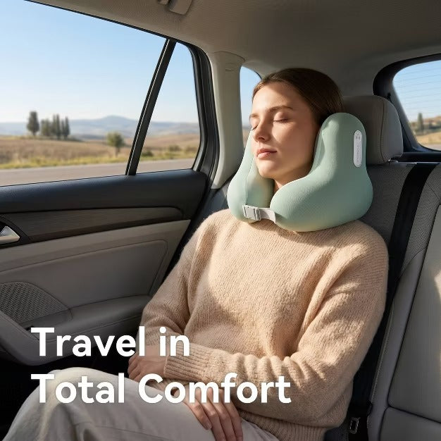Yvnens Travel Pillow with Built-In Headphones