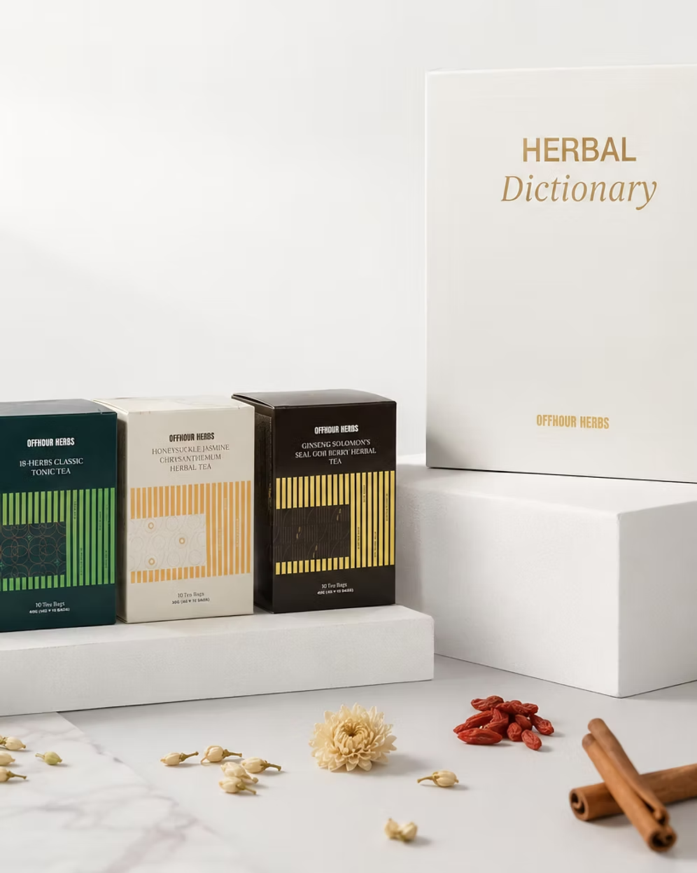 Herbal Tea Gift Box – 4-Flavor Variety Set (40 Tea Bags)