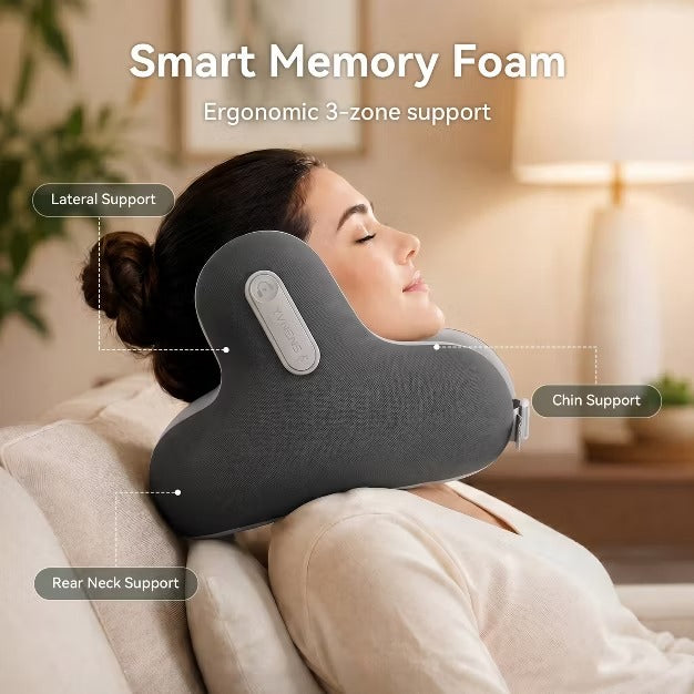Yvnens Travel Pillow with Built-In Headphones