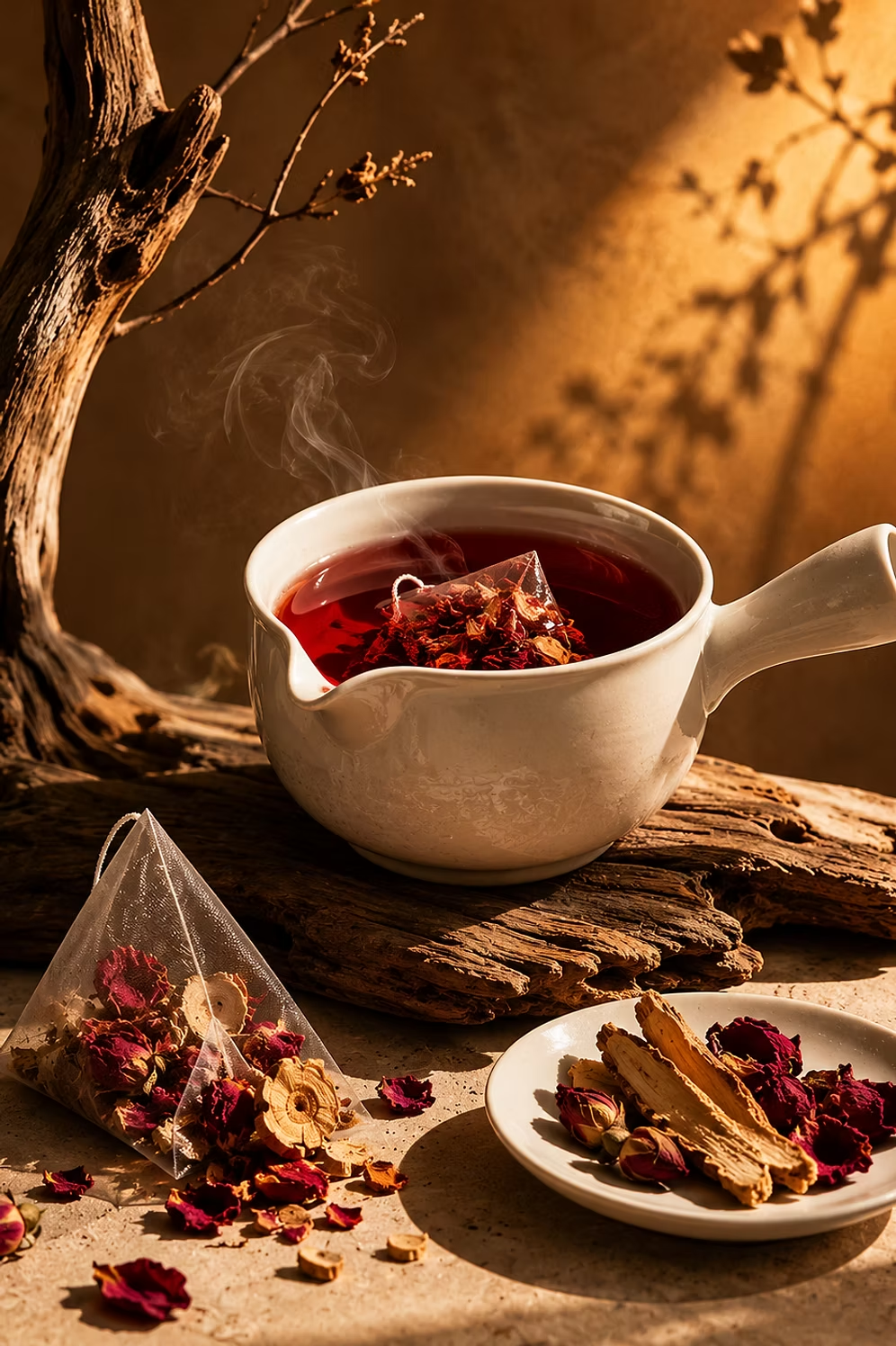 Red Ginseng Donkey-Hide Gelatin Rose Herbal Tea